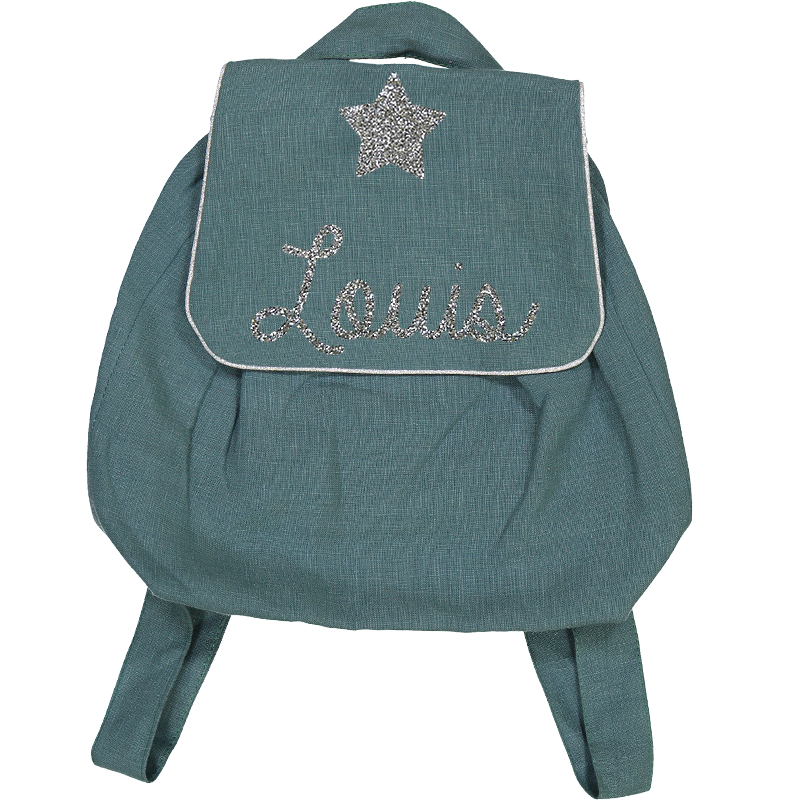 Sac à dos bébé personnalisé en lin