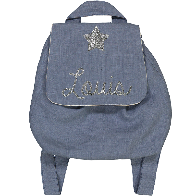 Sac à dos bébé personnalisé en lin