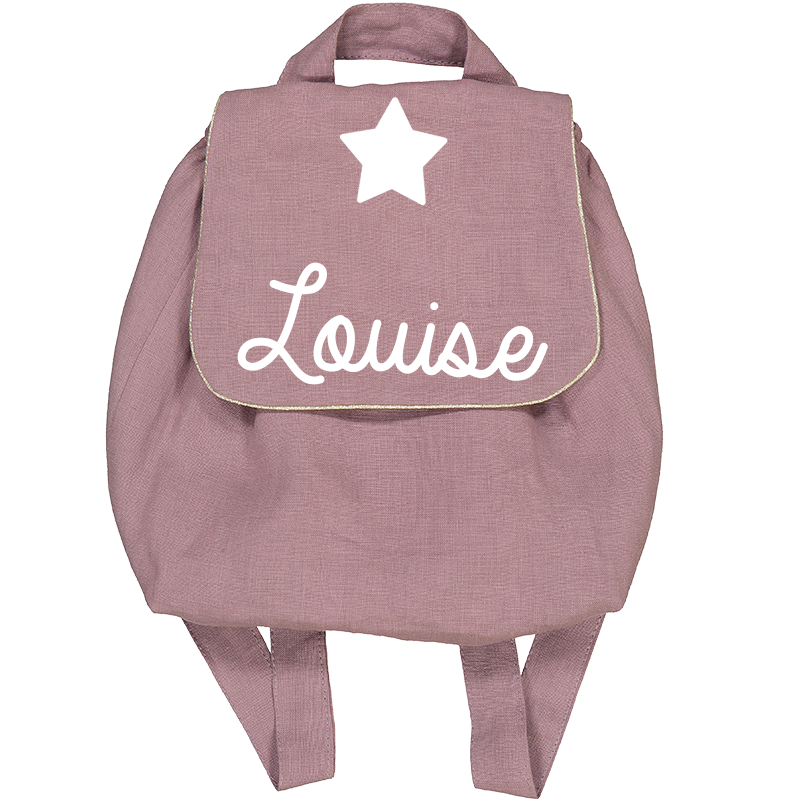 Sac à dos bébé personnalisé en lin