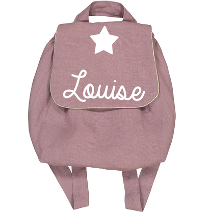 Sac à dos bébé personnalisé en lin