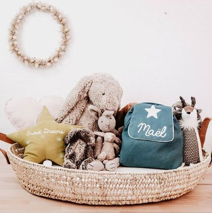 Sac à dos bébé personnalisé en lin
