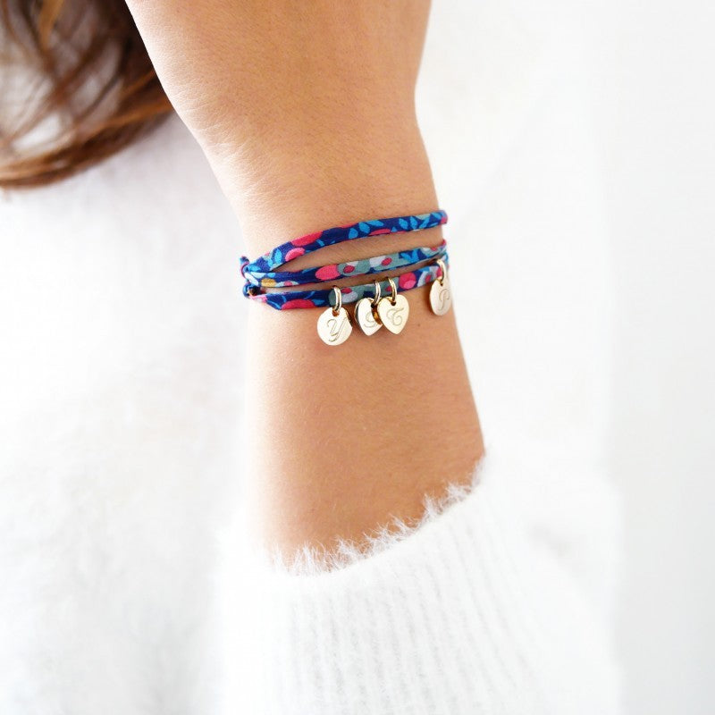 Bracelet personnalisé - Liberty mini charms - Plaqué Or
