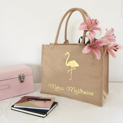 Cabas de plage personnalisé - Cadeau maîtresse