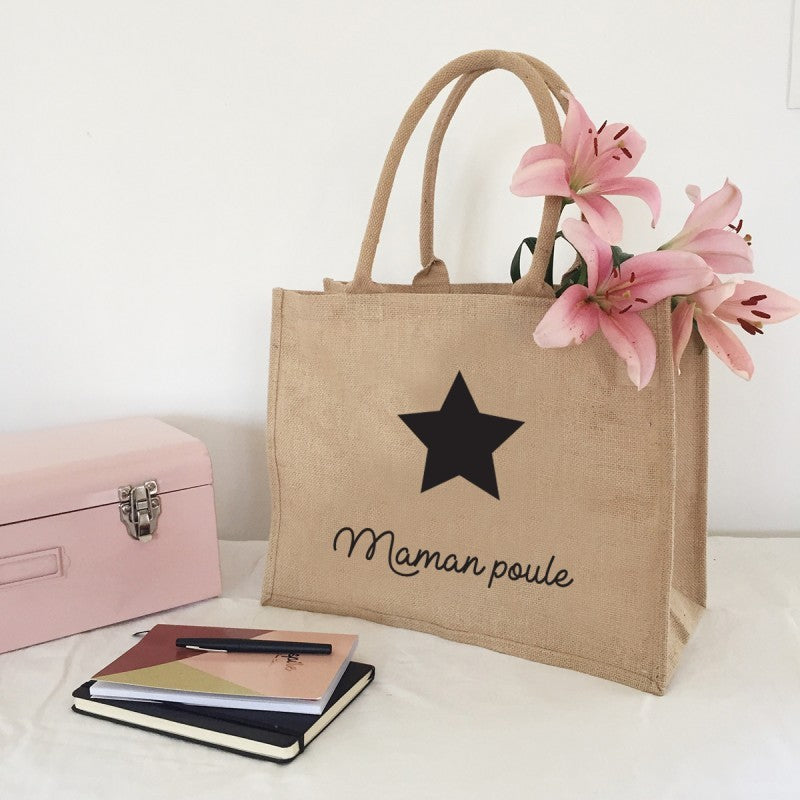Cabas de plage personnalisé - Cadeau fête des mères