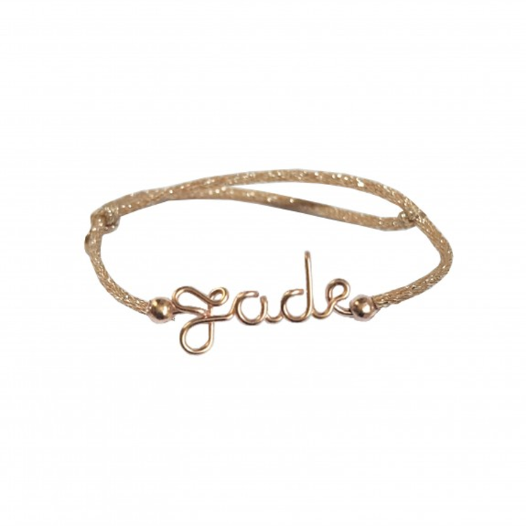 Bracelet personnalisé - Mot sur fil pailleté kids