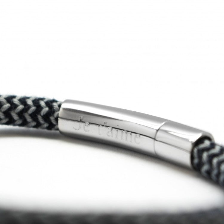 Bracelet homme personnalisé acier - Le voyageur