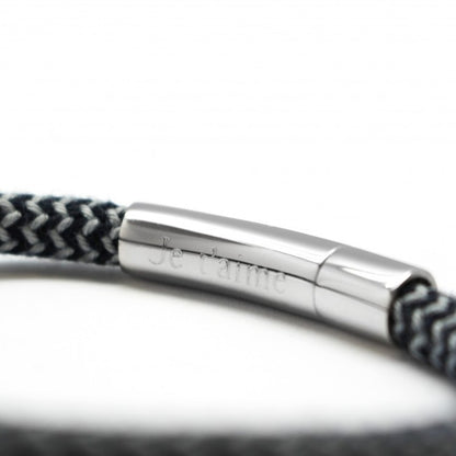 Bracelet homme personnalisé acier - Le voyageur