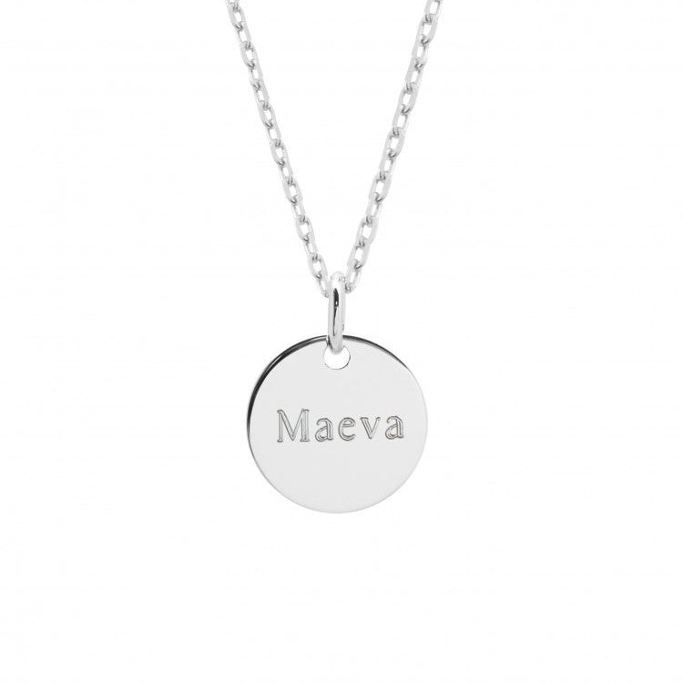 Collier personnalisé enfant - Petite médaille - Argent ou Plaqué Or