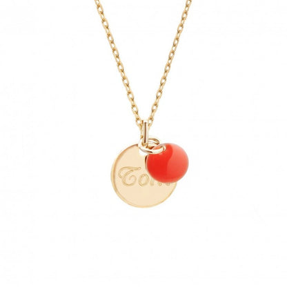 Collier personnalisé - Pendentif petite médaille & sequin