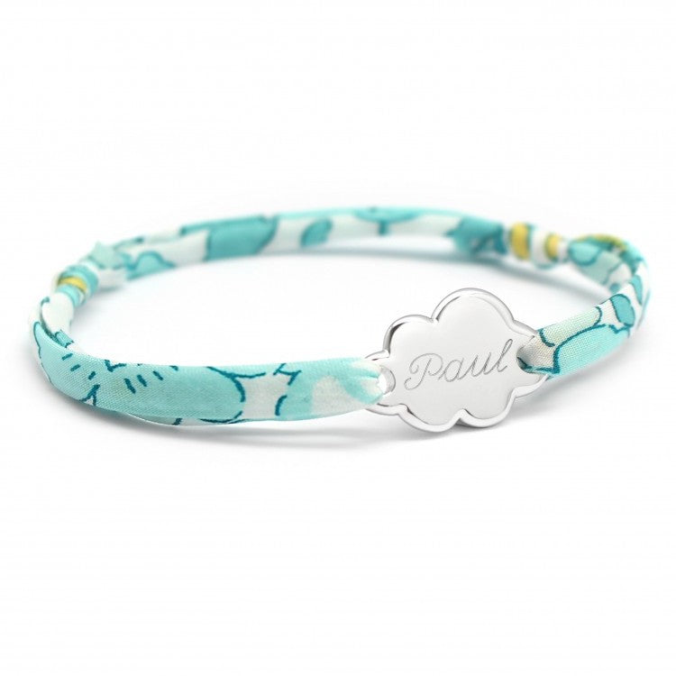 Bracelet liberty personnalisé - Nuage argent