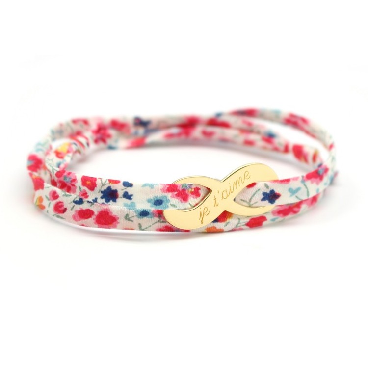 Bracelet liberty personnalisé - Infini plaqué or