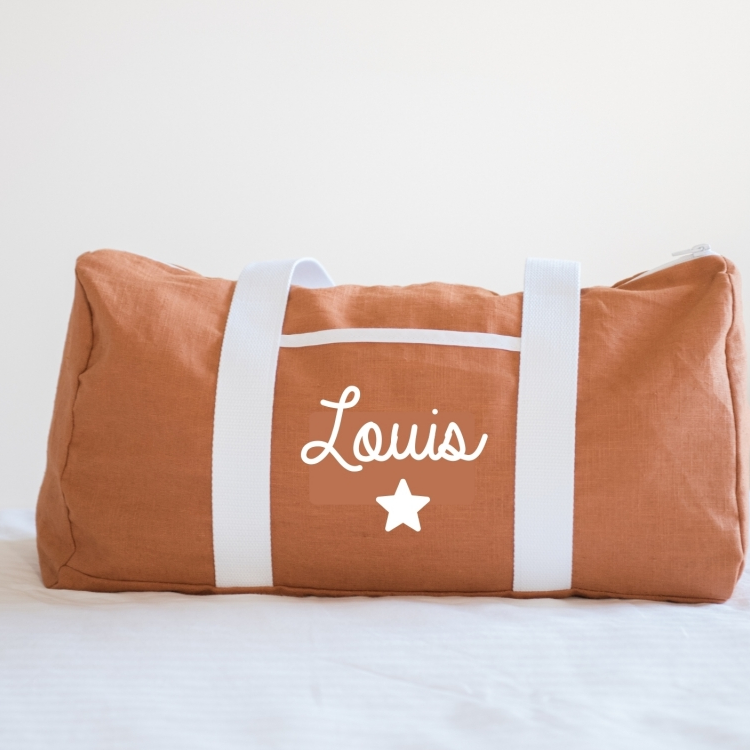 Sac de week-end personnalisé - Lin et coton
