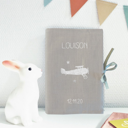 Protège carnet de santé personnalisé - Modèle Lin