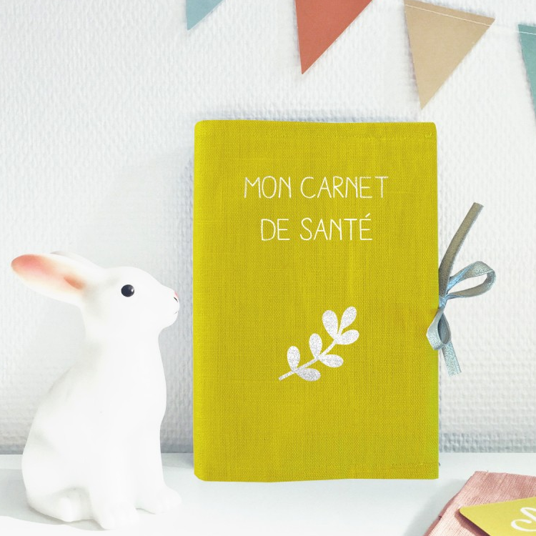 Protège carnet de santé personnalisé - Modèle Lin