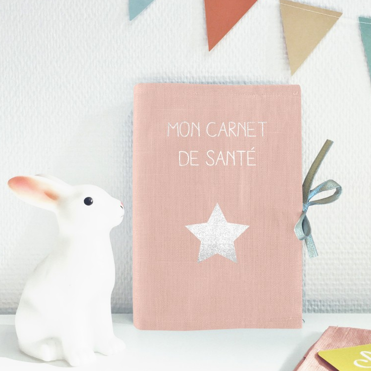 Protège carnet de santé personnalisé - Modèle Lin