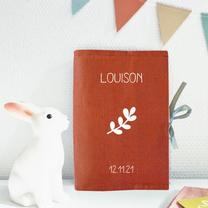 Protège carnet de santé personnalisé - Modèle Lin