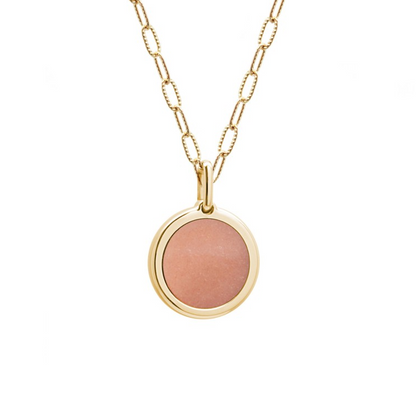 Collier pierre fine personnalisé - Chaîne mailles allongées - Plaqué Or