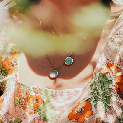 Collier pierre fine personnalisé - Chaîne fine - Plaqué Or