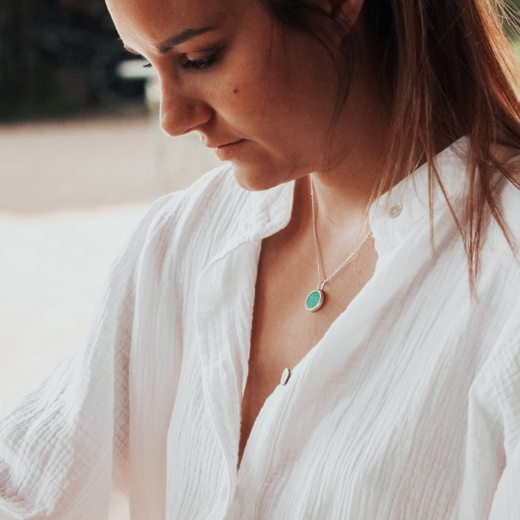 Collier pierre fine personnalisé - Argent