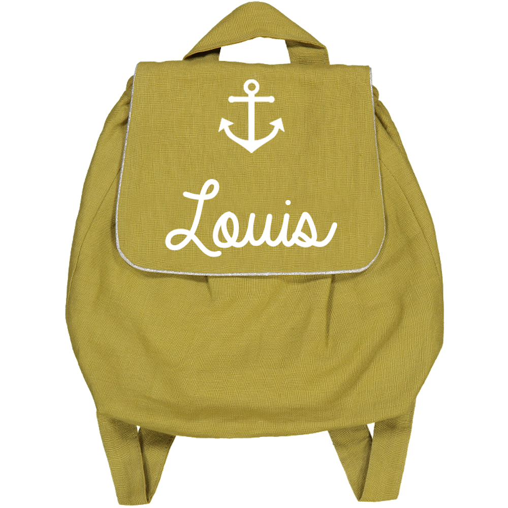 Sac à dos bébé personnalisé en lin