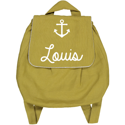 Sac à dos bébé personnalisé en lin
