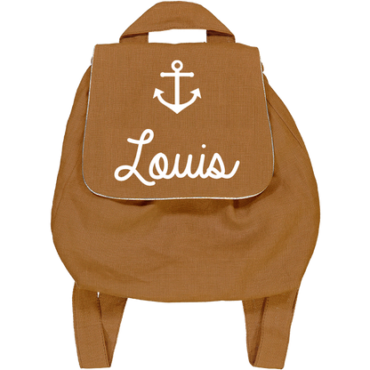 Sac à dos bébé personnalisé en lin