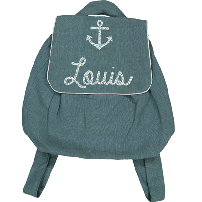 Sac à dos bébé personnalisé en lin