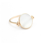Bague personnalisée - Nacre plaqué or