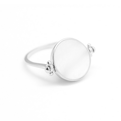 Bague personnalisée - Nacre-Argent
