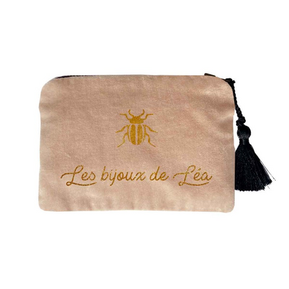 Pochette en velours personnalisée