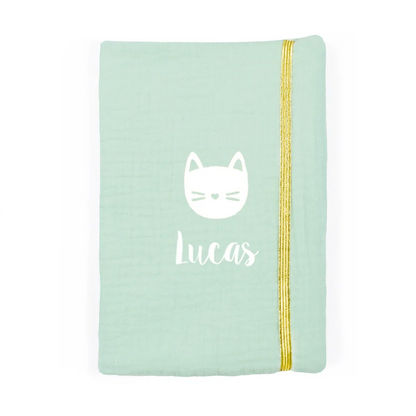 Protège carnet de santé personnalisé double gaze