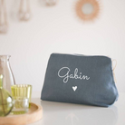 Trousse en lin personnalisée - Prénom ou texte