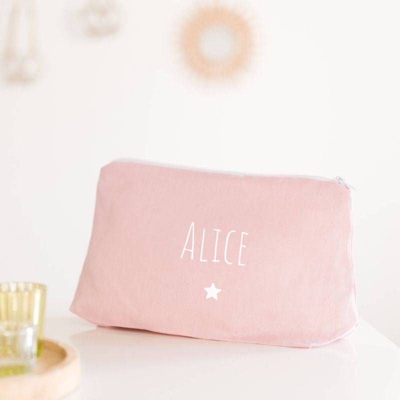 Trousse en lin personnalisée - Cadeau maîtresse