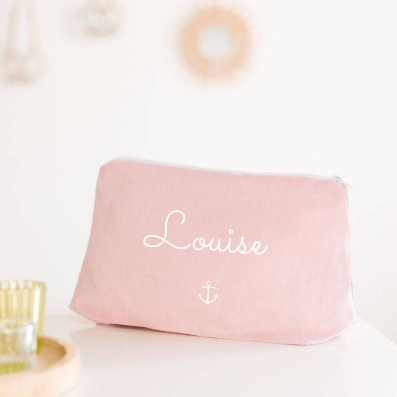 Trousse en lin personnalisée - Cadeau maîtresse