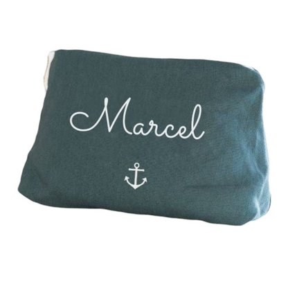 Trousse en lin personnalisée - Cadeau maîtresse