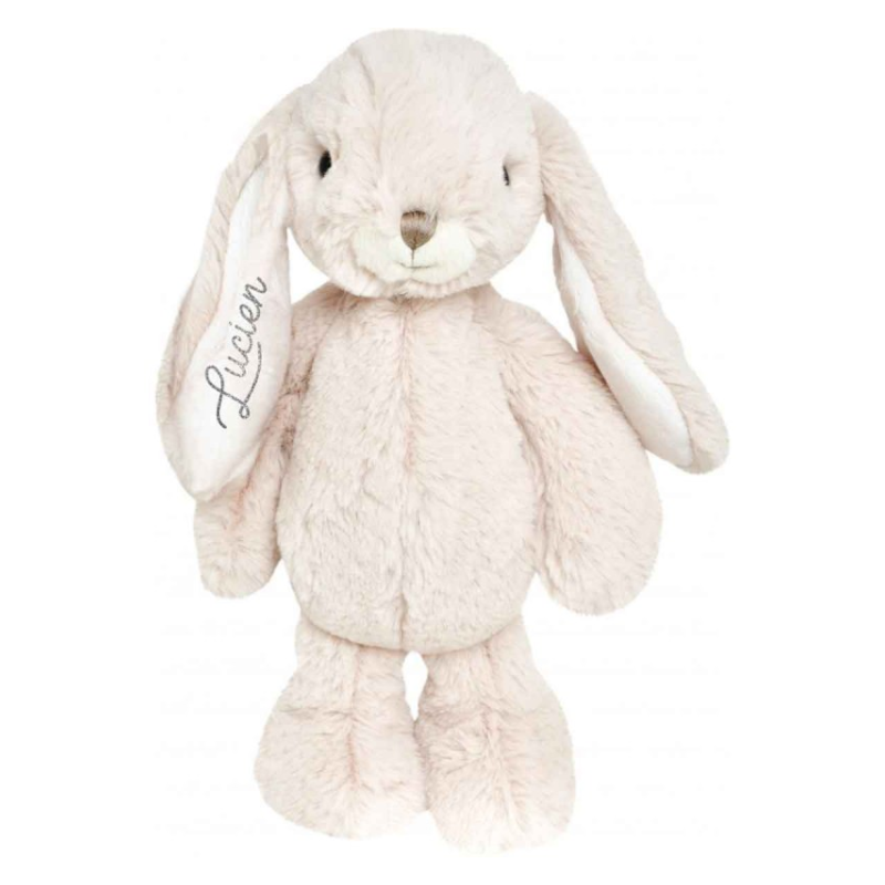 Doudou lapin personnalisé Crème