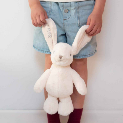 Doudou lapin personnalisé Crème