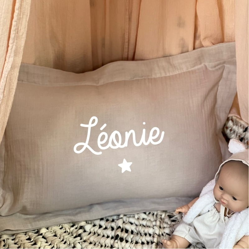 Coussin bébé personnalisé - Double gaze de coton