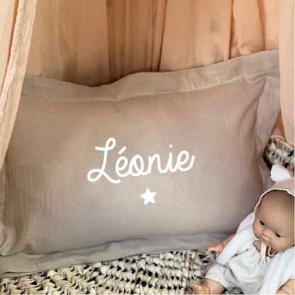 Coussin bébé personnalisé - Double gaze de coton