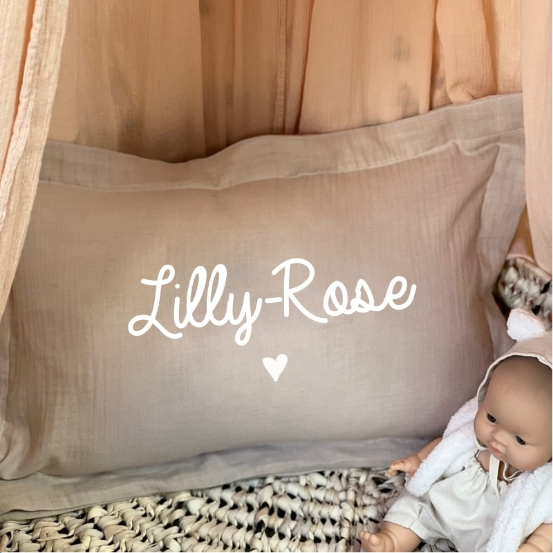 Coussin bébé personnalisé - Double gaze de coton