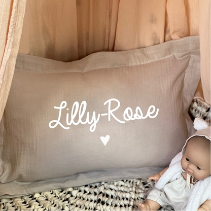 Coussin bébé personnalisé - Double gaze de coton