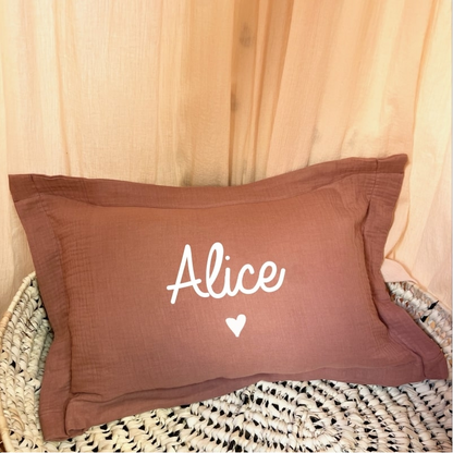 Coussin bébé personnalisé - Double gaze de coton