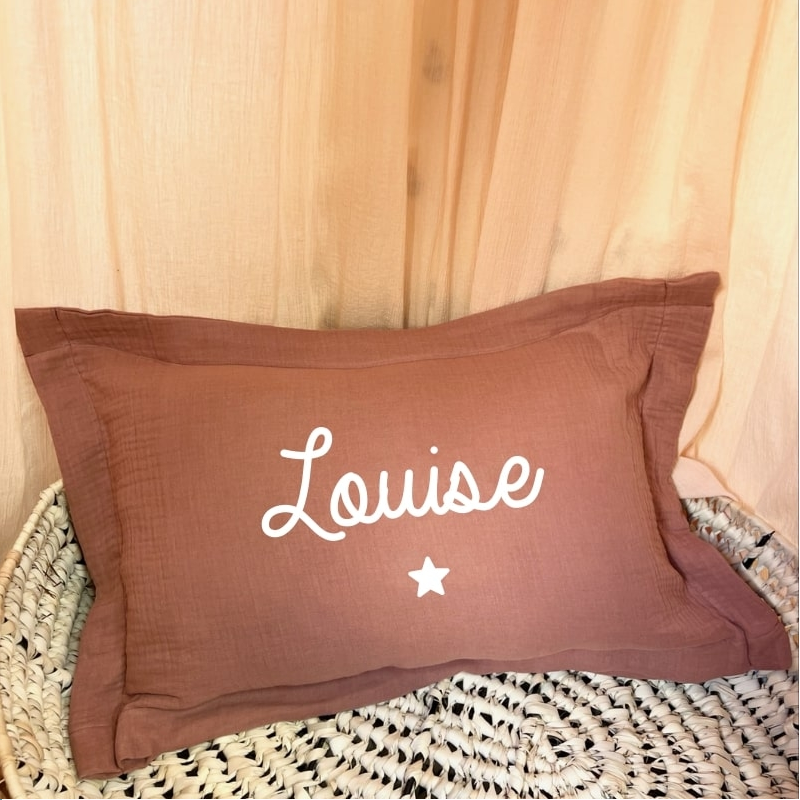 Coussin bébé personnalisé - Double gaze de coton