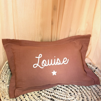 Coussin bébé personnalisé - Double gaze de coton