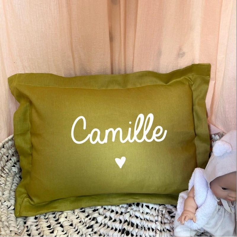 Coussin bébé personnalisé - Lin