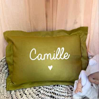 Coussin bébé personnalisé - Lin