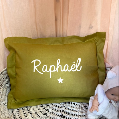 Coussin bébé personnalisé - Lin