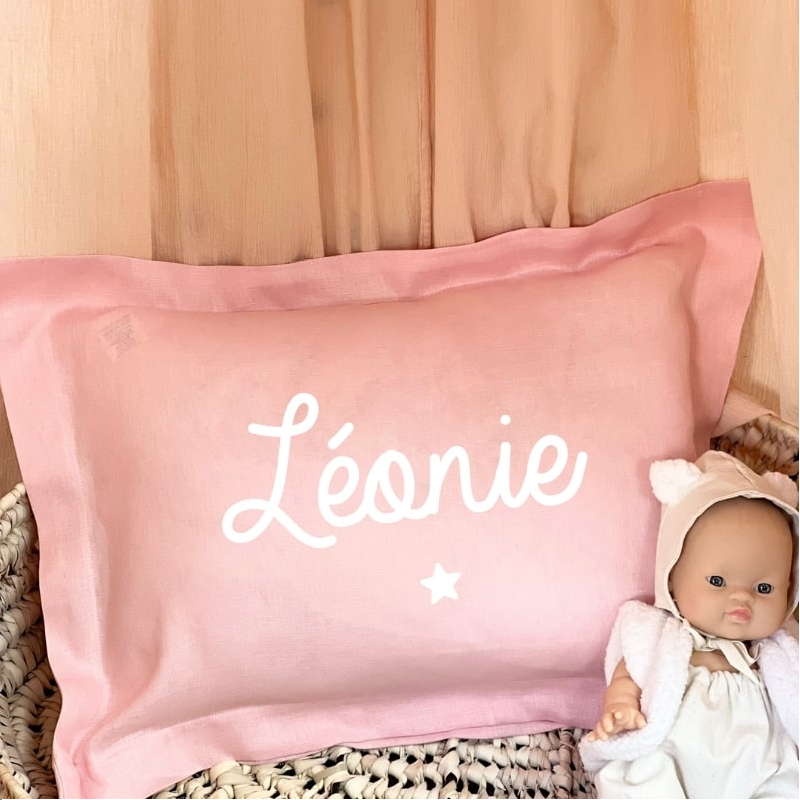 Coussin bébé personnalisé - Lin