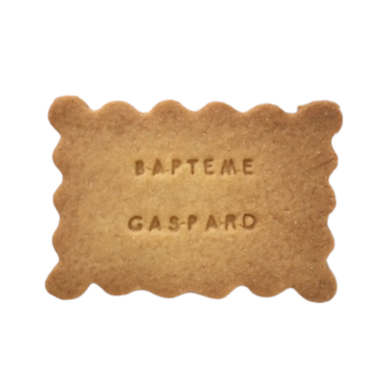 Biscuit personnalisé baptême prénom
