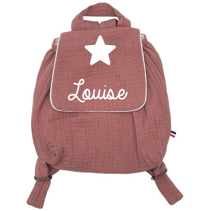 Sac à dos bébé personnalisé - Modèle Gaze de coton